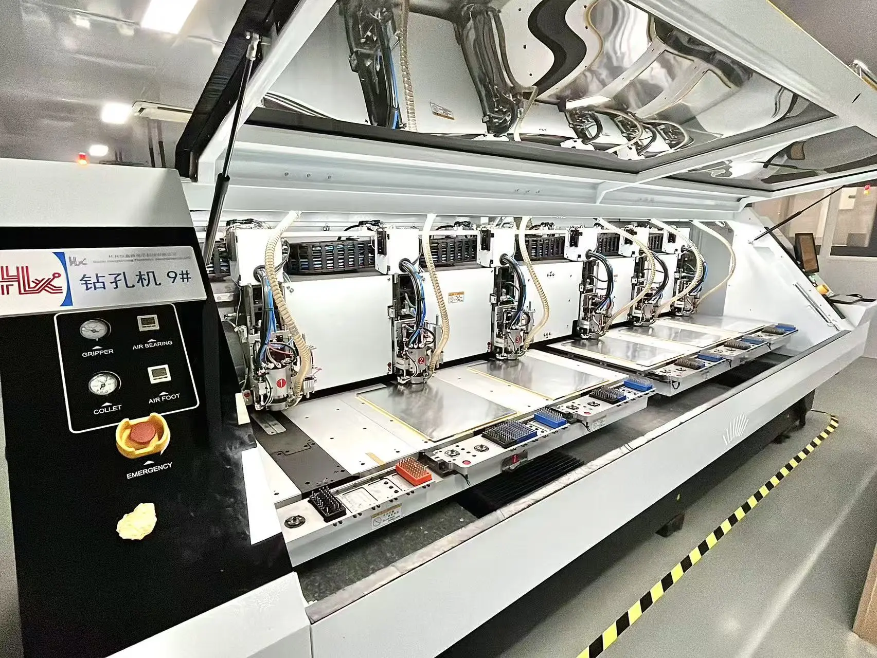 Multi-spindle CNC drilling equipment at the HXLFAB production base